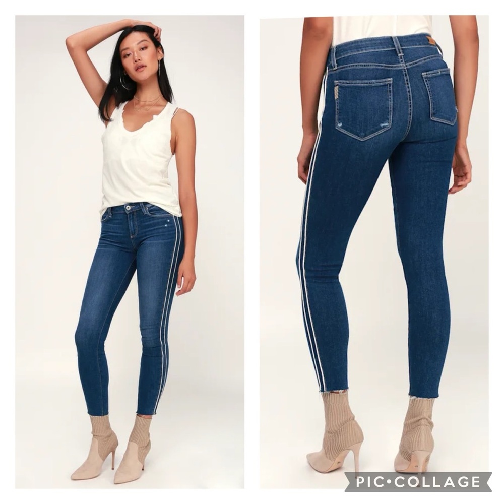 EUC Verdugo Indigo Side Stripe Skinny Jeans